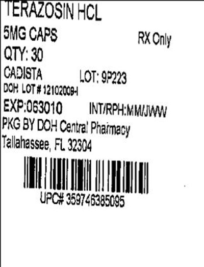 Terazosin HCl 5 mg Caps (Terazosin 5mg(cadista))